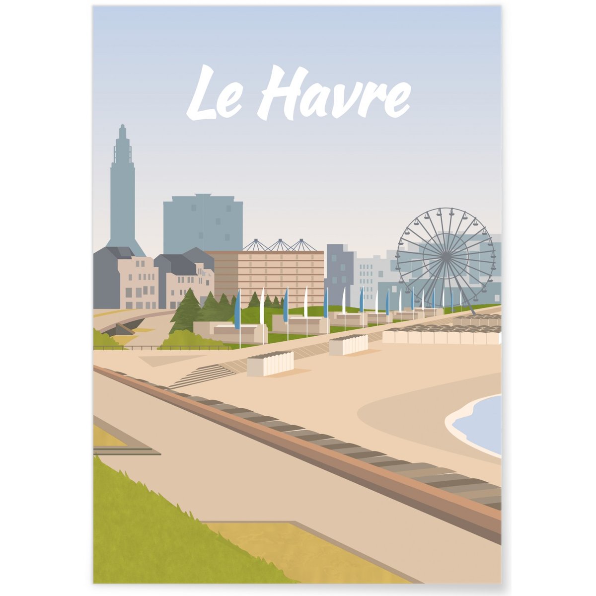 Affiche ville Le Havre blanc, L'AFFICHERIE