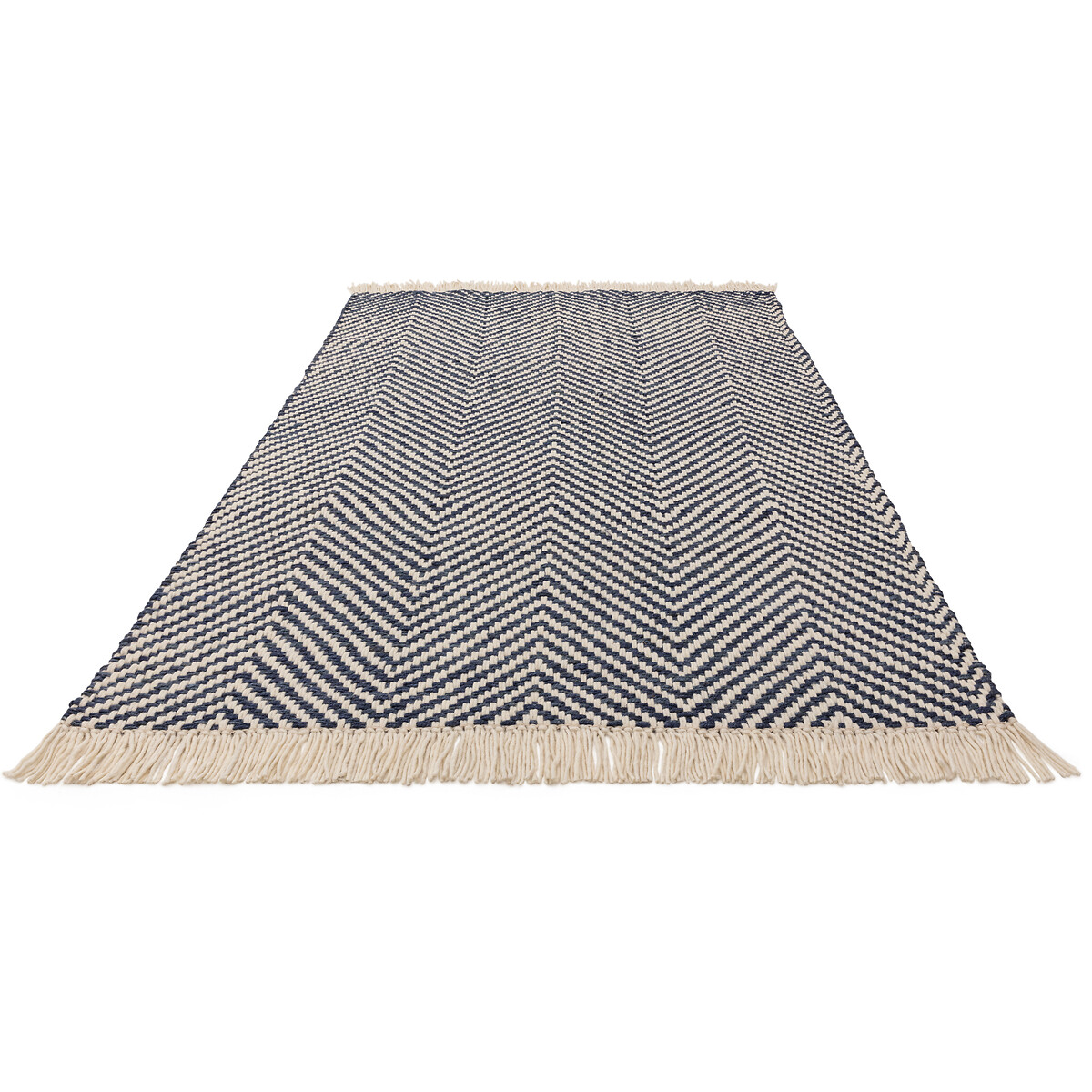 Hand Woven Boho Style Jute Mix Rug navy, ÉDITÉ