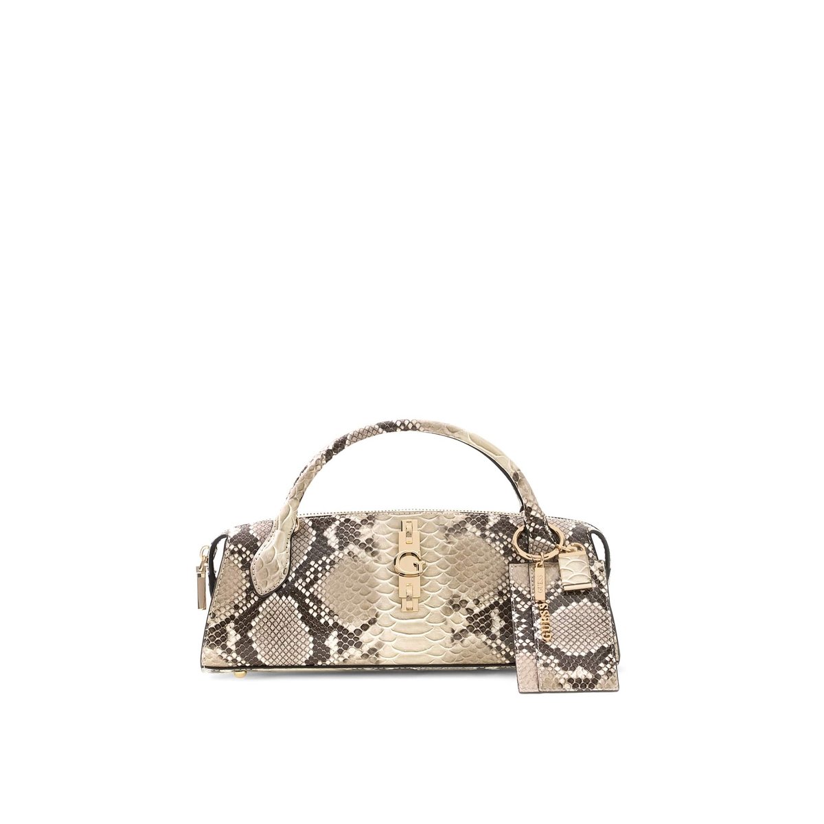 Yvonne Animalier Print Mini Sacoche marron multi, GUESS