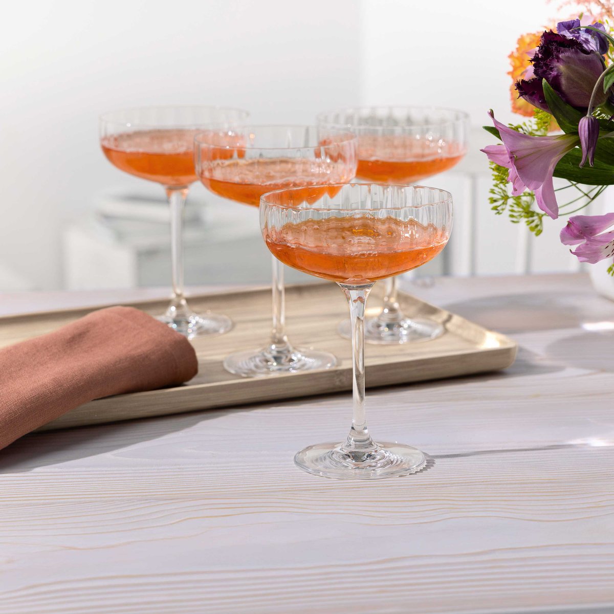 Coupe À Mousseux Et Champagne, Set 4Pcs ROSE GARDEN couleur unique, VILLEROY & BOCH