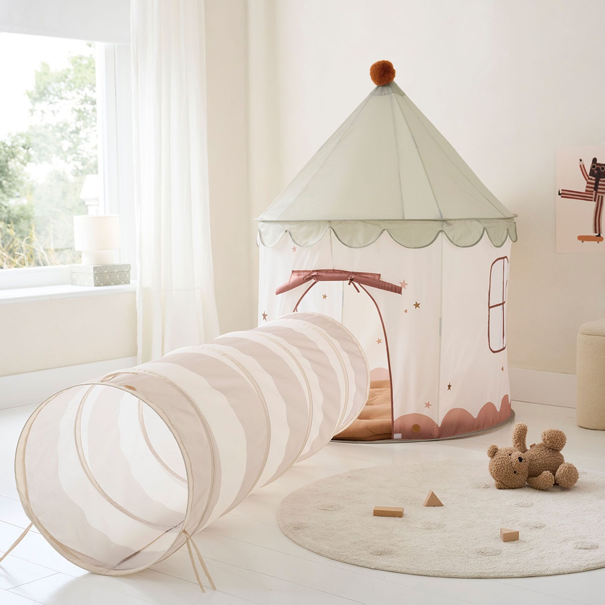 Tunnel de jeu «Lune» LUNE beige, taupe, PETITE AMELIE
