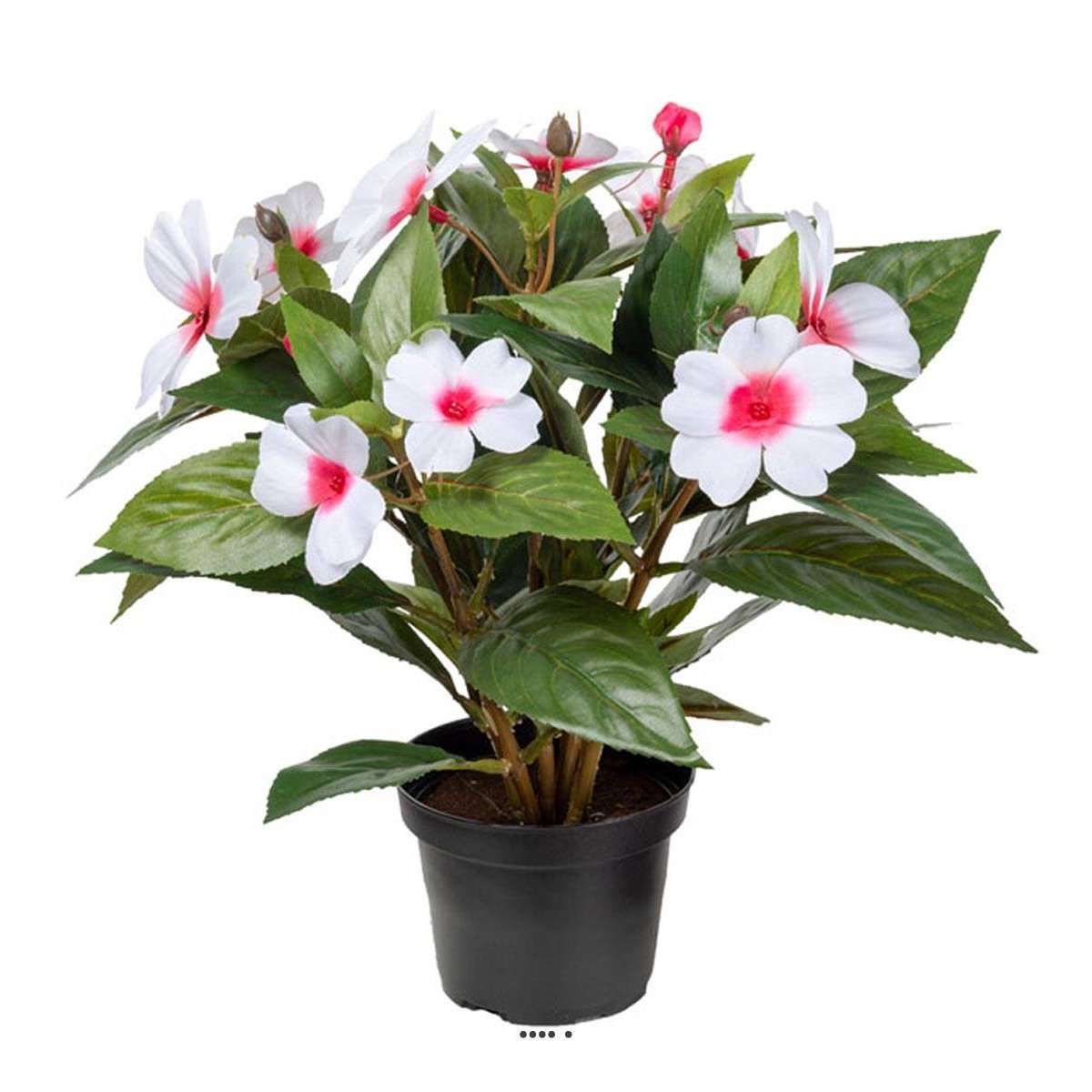 Grande Violette Africaine artificielle en pot pourpre-blanc, ARTIFICIELLES