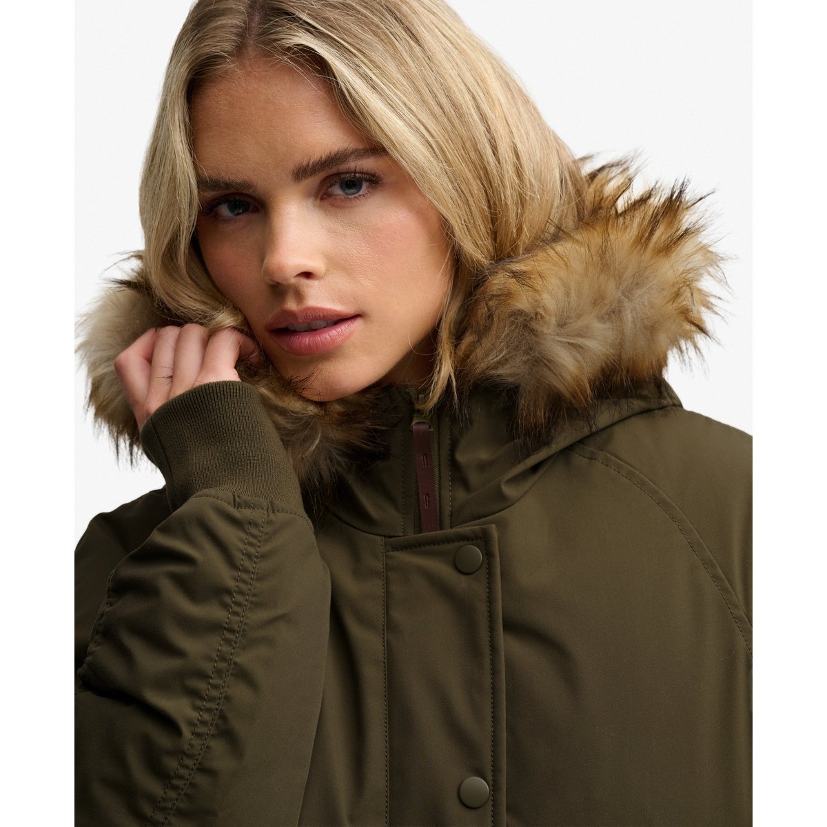Bomber MA1 Matelassé à Capuche kaki sauvage, SUPERDRY