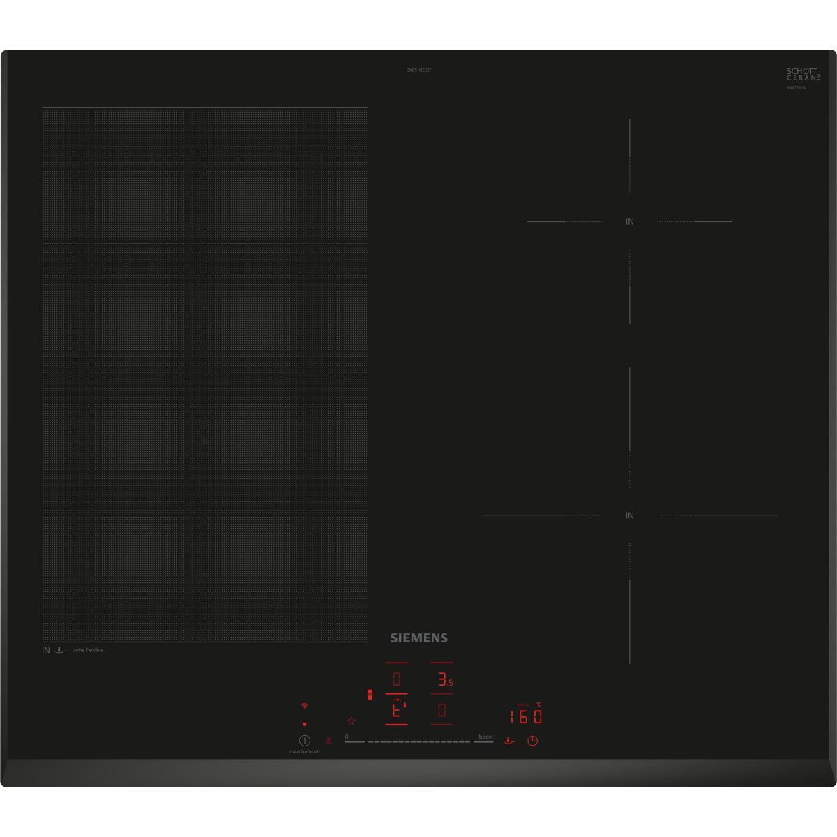 Plaque induction EX651HEC1F IQ700 couleur unique, SIEMENS