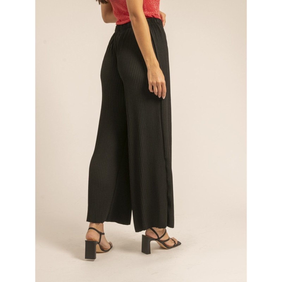 Pantalon Plissé Elou noir, DONA LISA