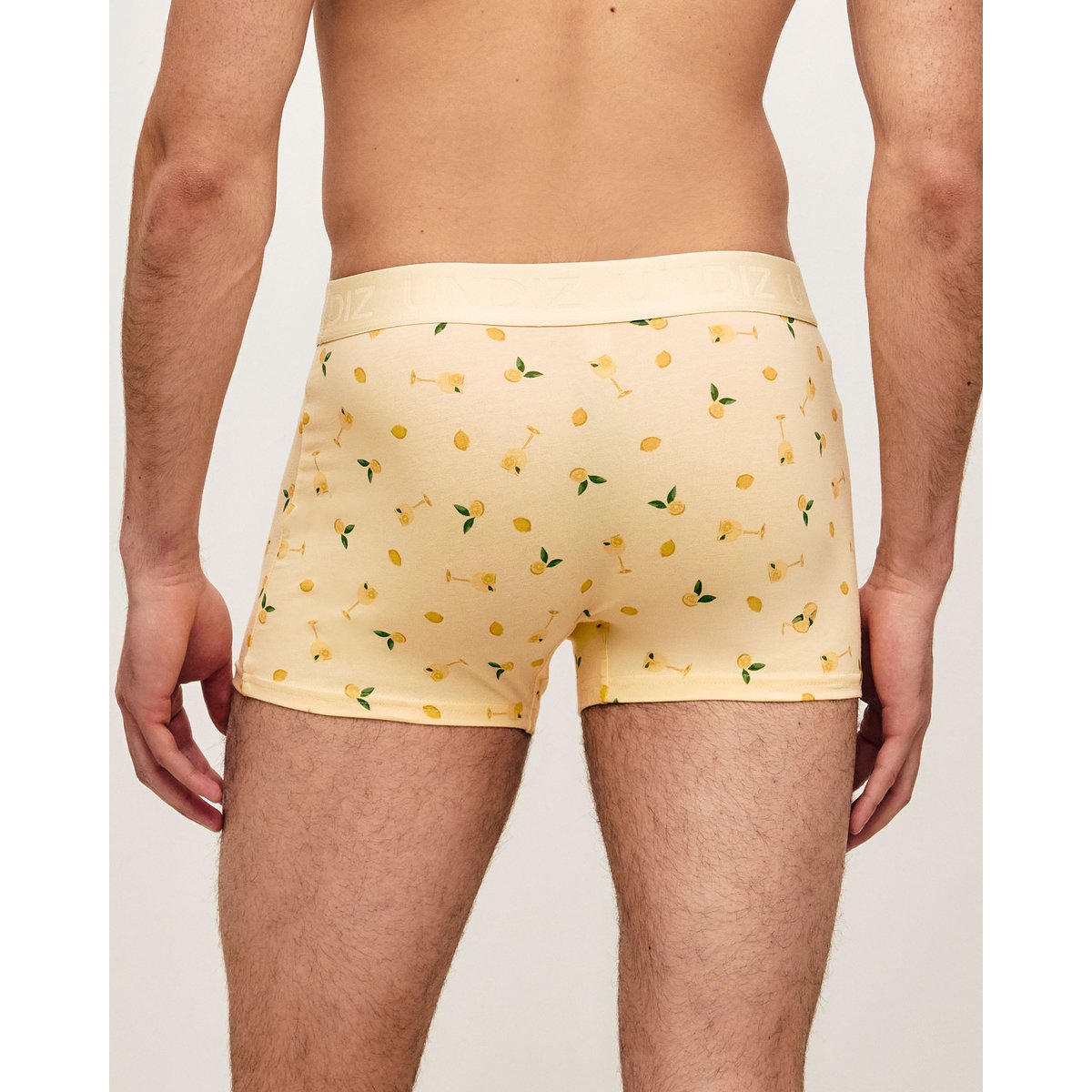 Boxer en coton imprimé cocktails et citrons REPEATIZ LIMON jaune, UNDIZ