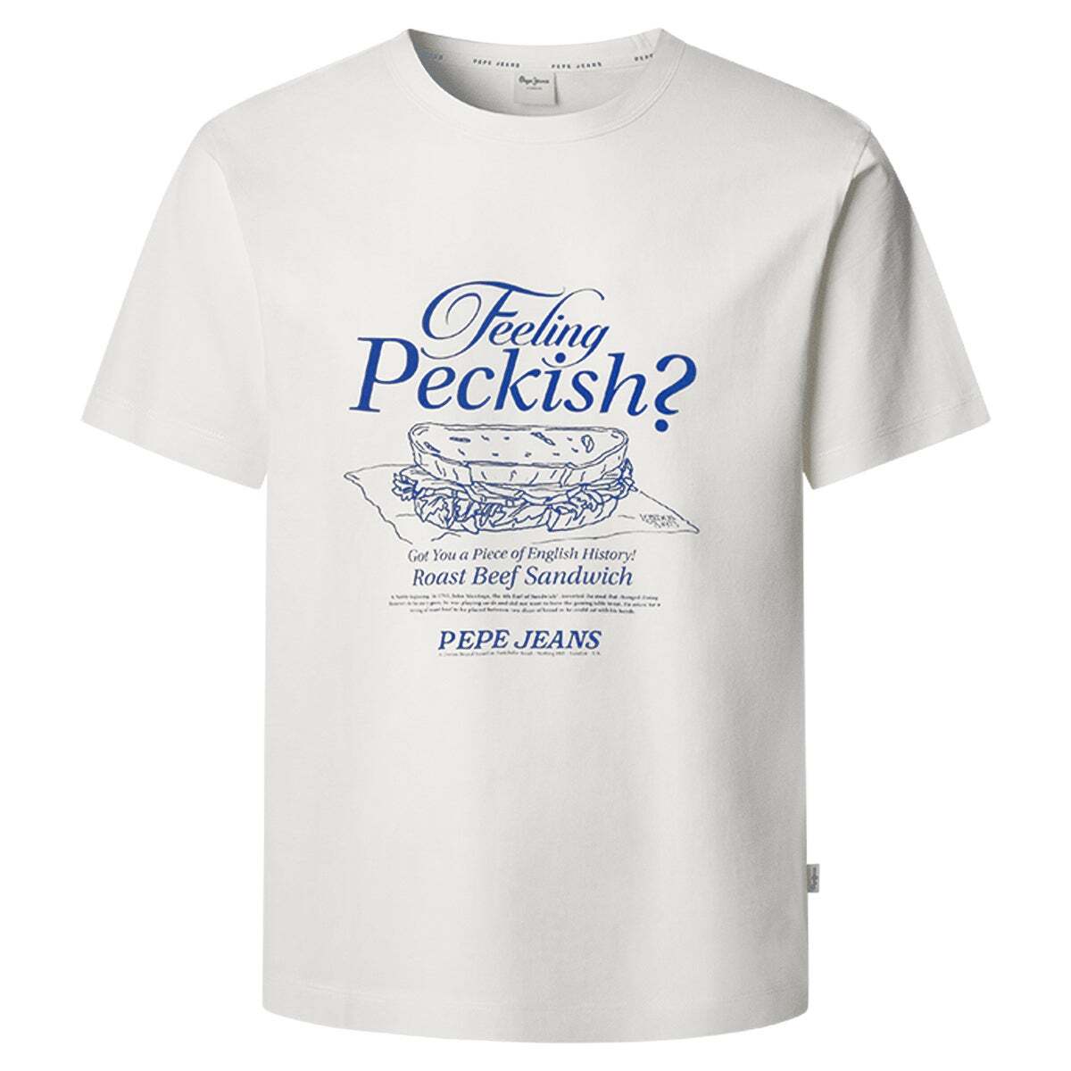 T-Shirt Coupe Regular Avec Imprimé blanc cassé, PEPE JEANS