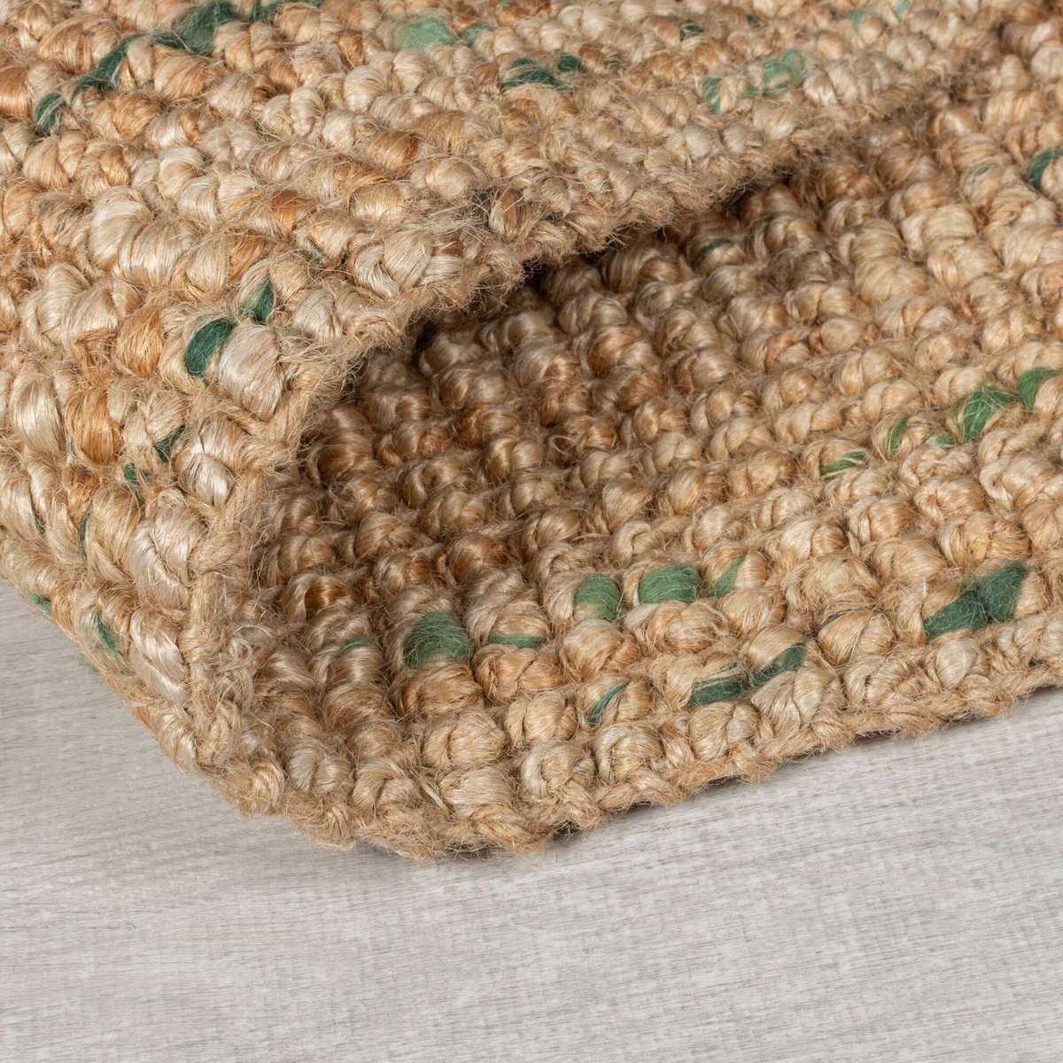 Tapis en jute coloré SARITA vert, FLAIR RUGS