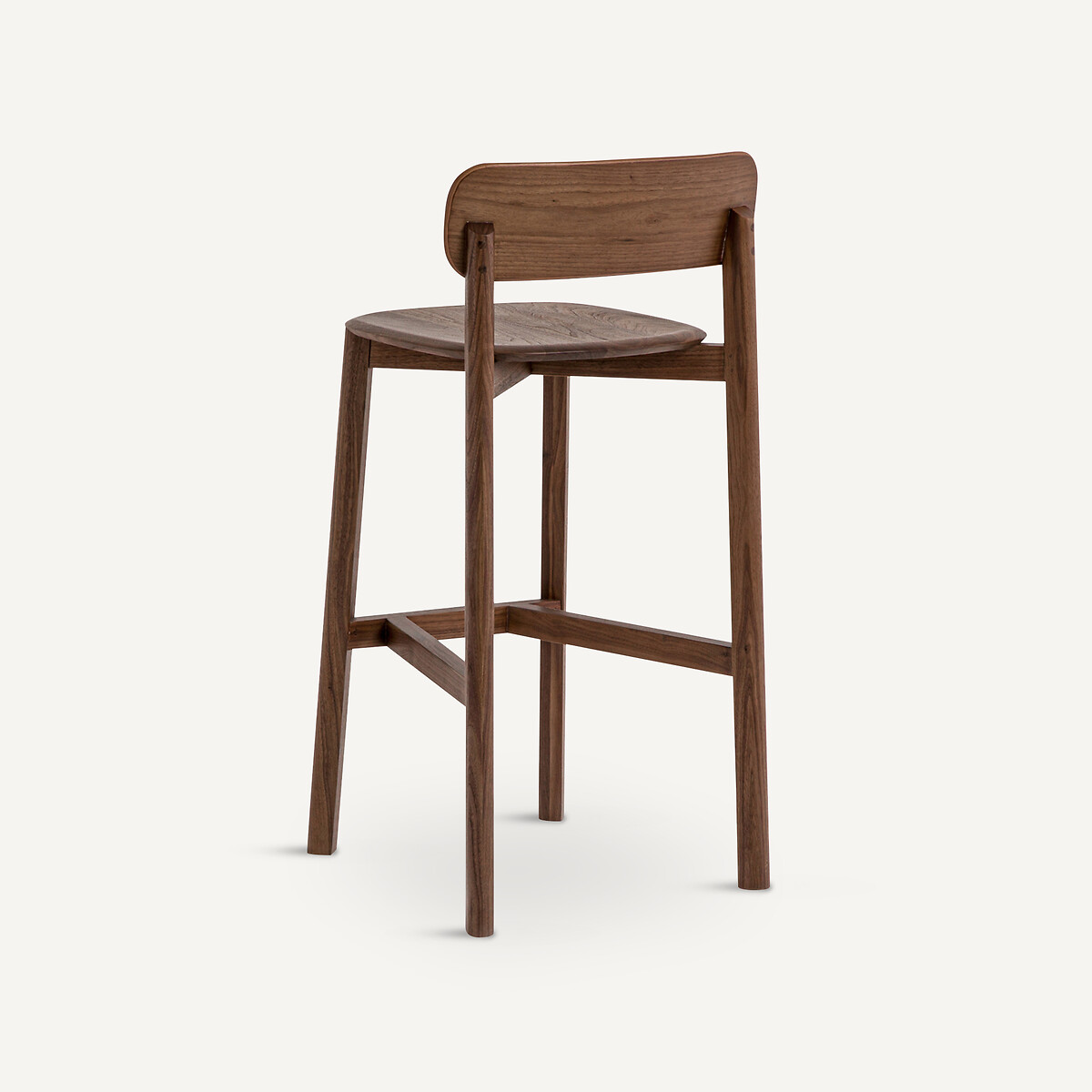 Batignolles Walnut Bar Stool, Designed By Emmanuel Gallina walnut, AM.PM X EMMANUEL GALLINA