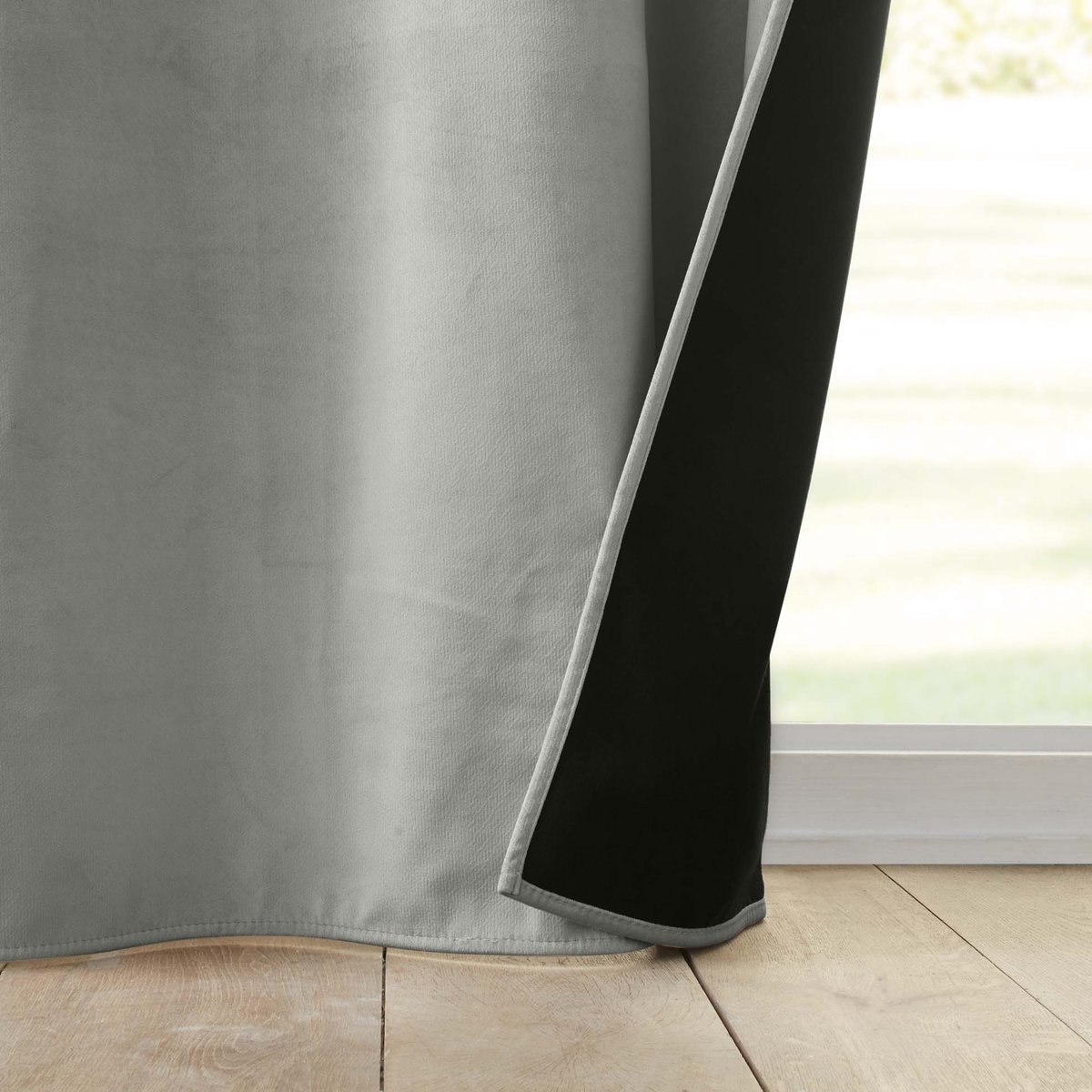 Rideau à œillets isolant POLARCHIC gris, DOUCEUR D'INTÉRIEUR