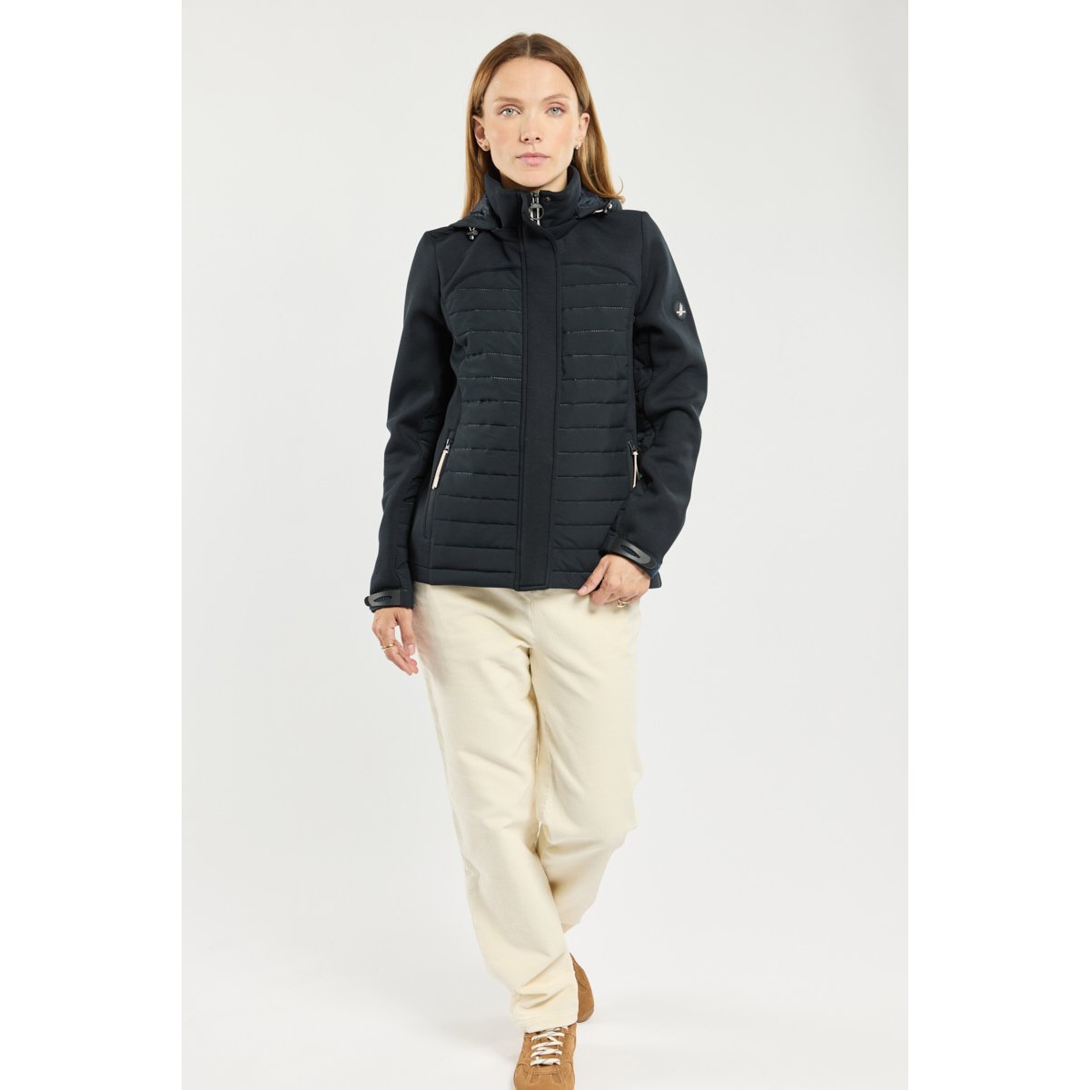 Veste bi-matière MERIDIANE navy, BERMUDES