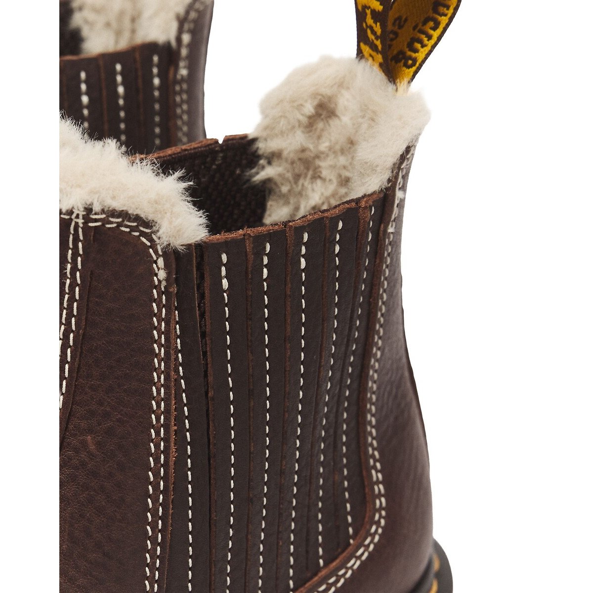 Boots chelsea 2076 Leonore II, en cuir Grizzly marron foncé, DR. MARTENS