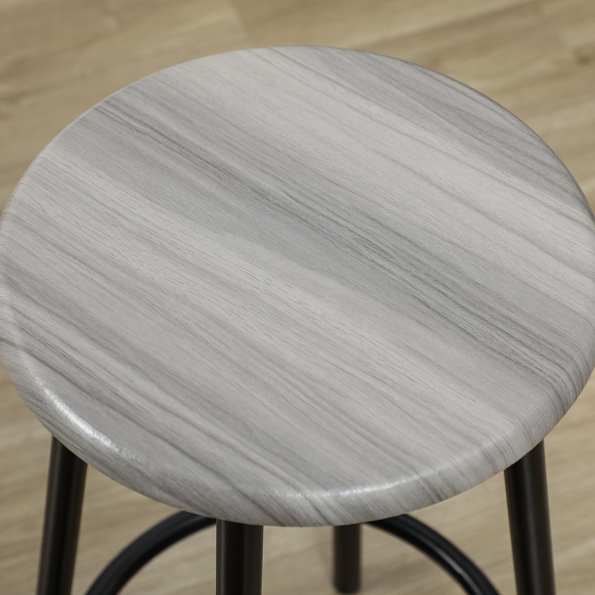 Ensemble de table de bar MDF Gris gris, noir, HOMCOM