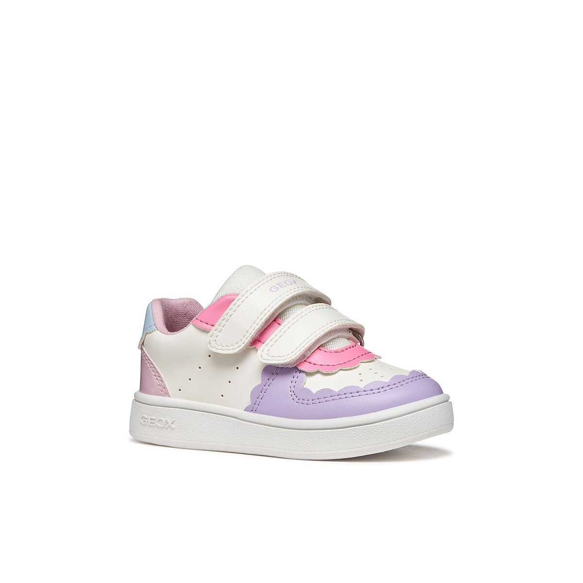 Zapatillas deportivas transpirables con velcro ECLYPER blanco/lila, GEOX