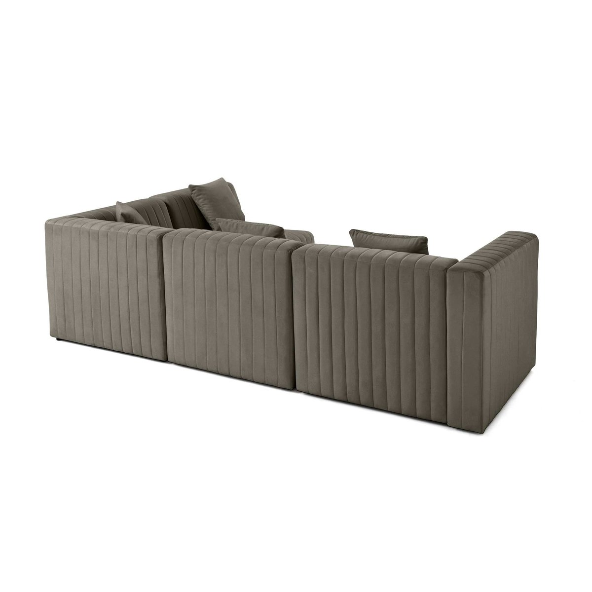 Canapé d'Angle droit 5 places - NOVA gris, BEST MOBILIER