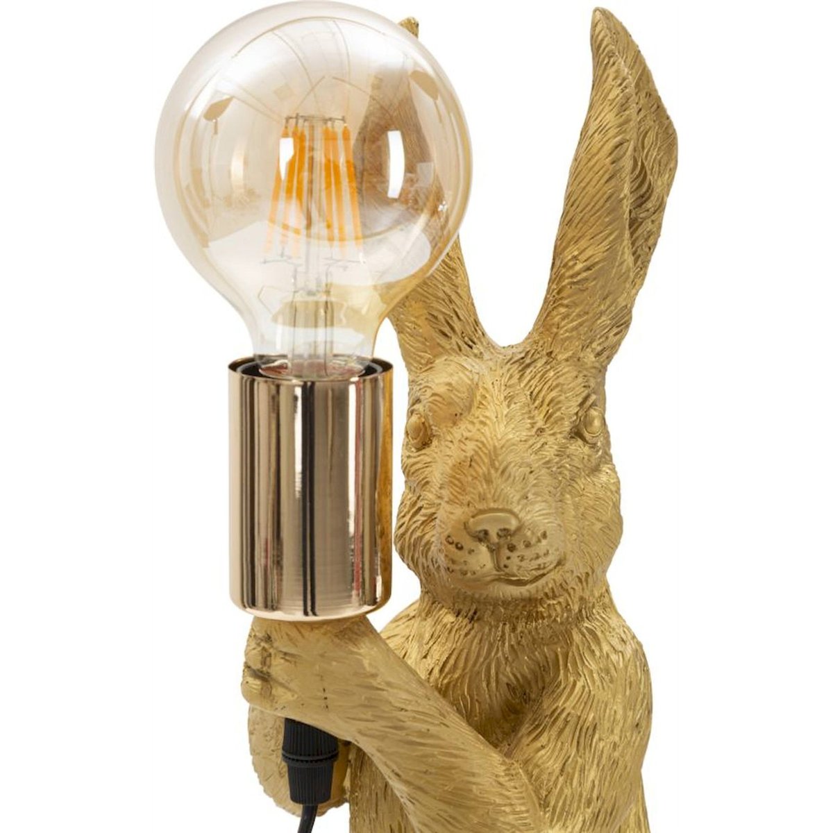 Lampe à poser lapin sculpté GLAM doré, RECOLLECTION