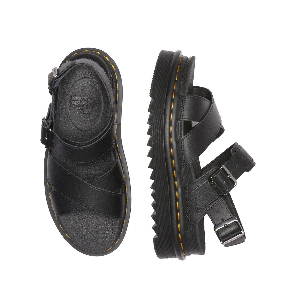 Sandali Voss II in pelle ATHENA nero , DR. MARTENS