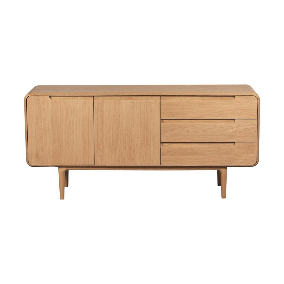 Buffet moderne en chêne clair 2 portes DERBY bois naturel, PIER IMPORT