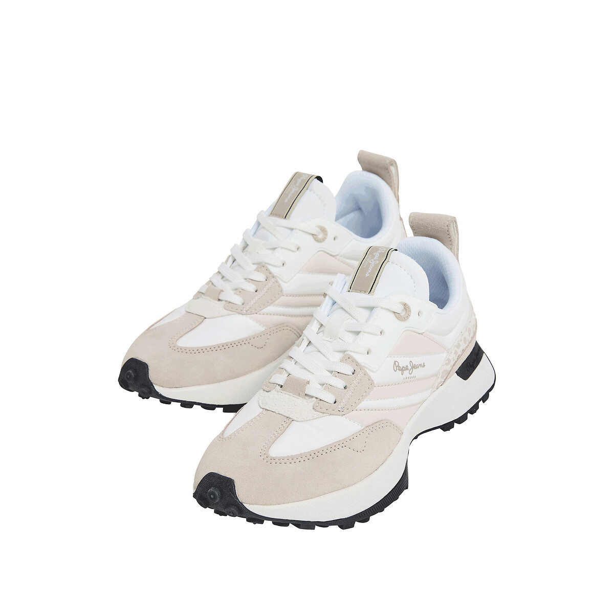 Baskets basses Lucky Print blanc, PEPE JEANS