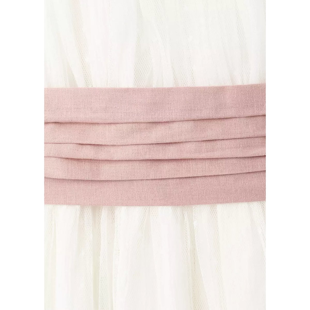 Robe longue lavallière blanc, MANGO KIDS