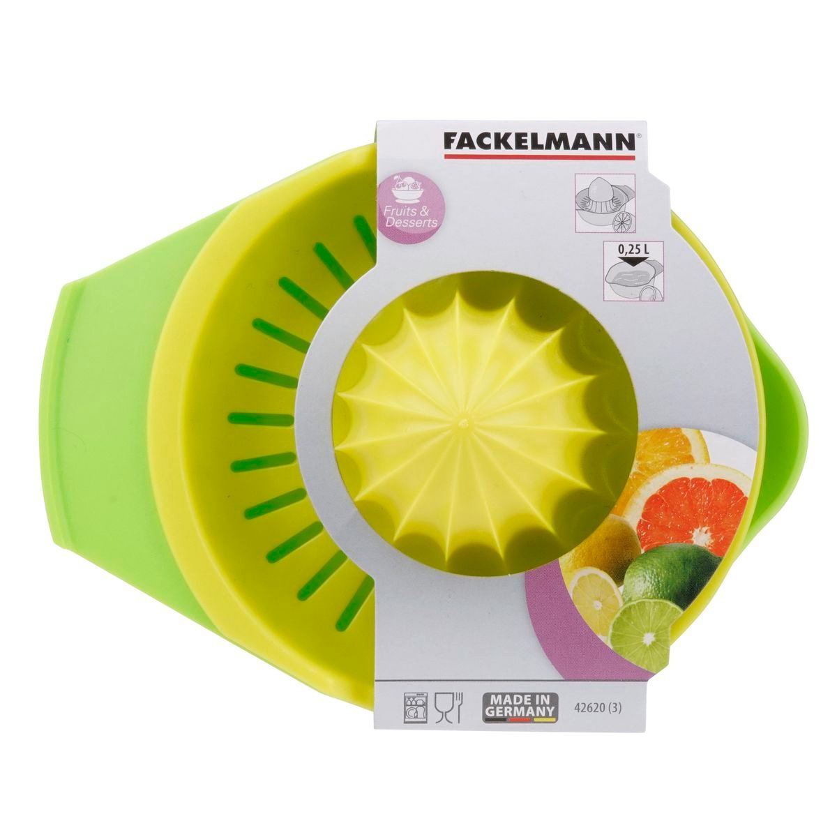 Presse-agrume manuel COLORS EDITION blanc,vert,jaune, FACKELMANN