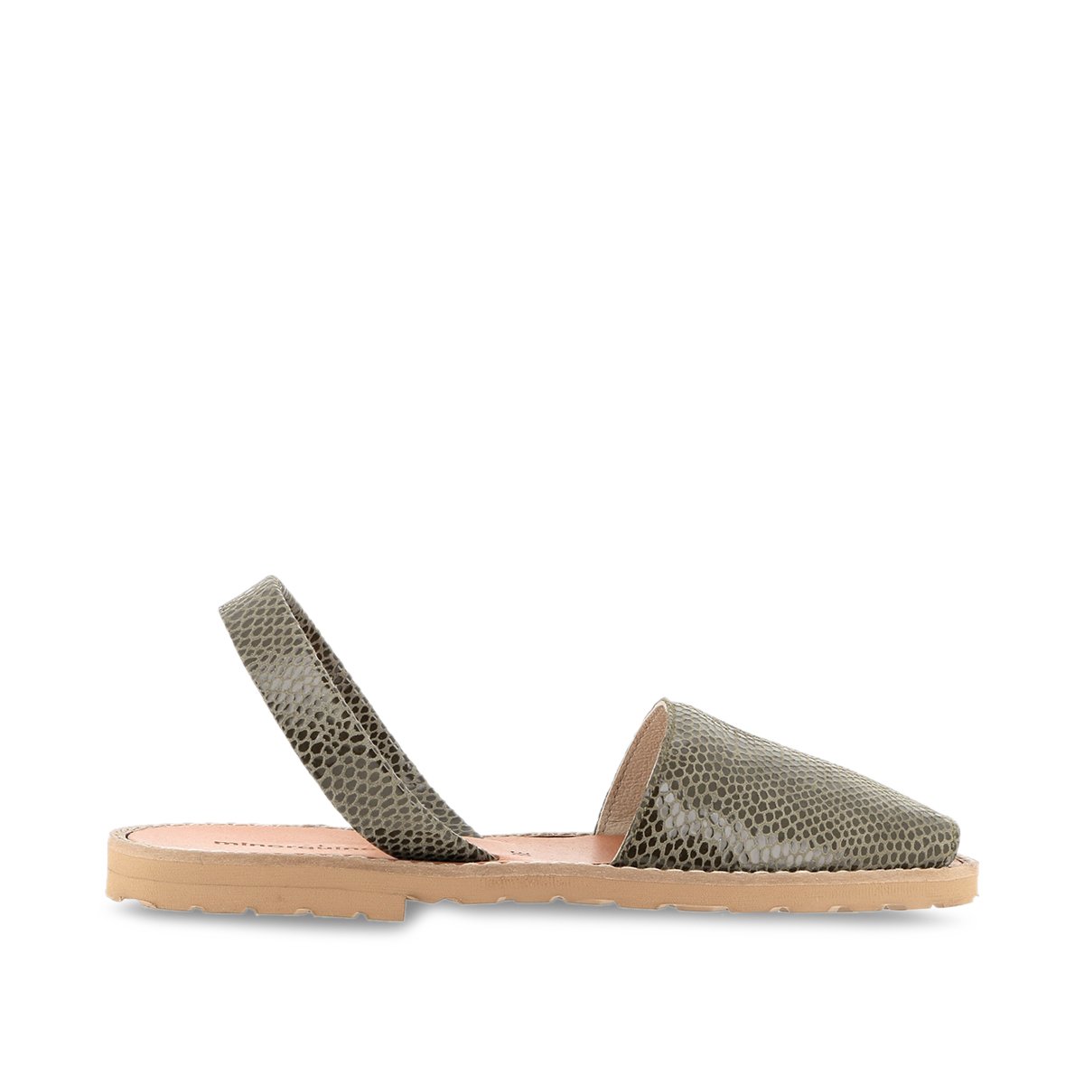 Sandales en cuir AVARCA CUIR vert olive, MINORQUINES