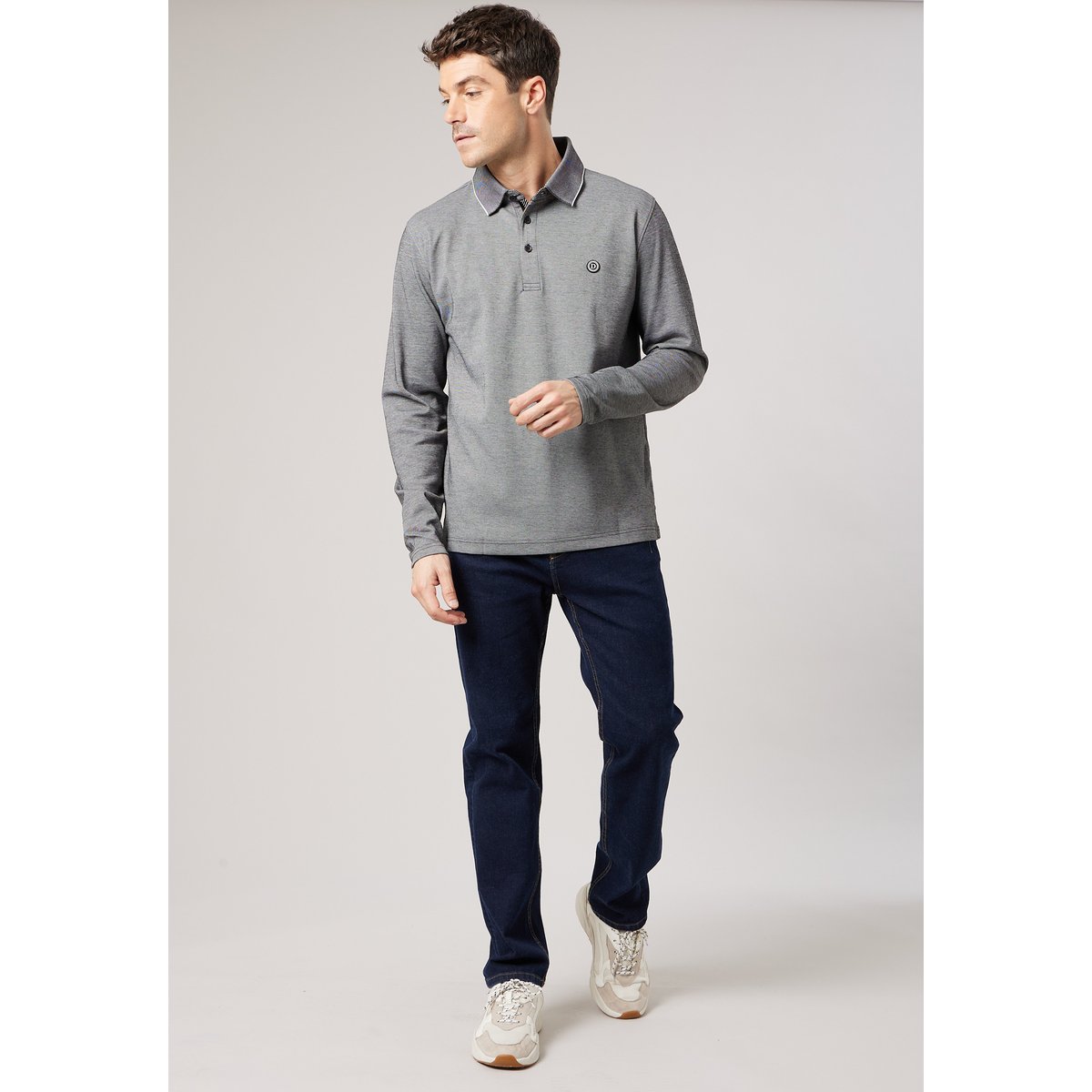 Polo regular homme en matière piquée VELVORN noir, DEELUXE