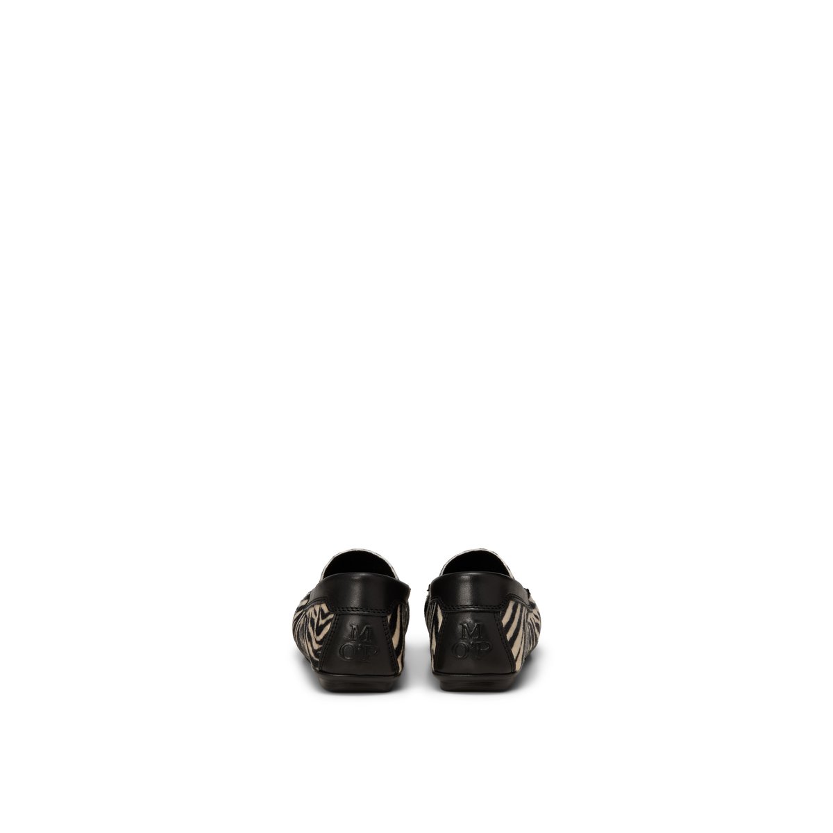 Mocassin modèle Selma en aspect peau de zèbre blanc/noir, MARC O'POLO