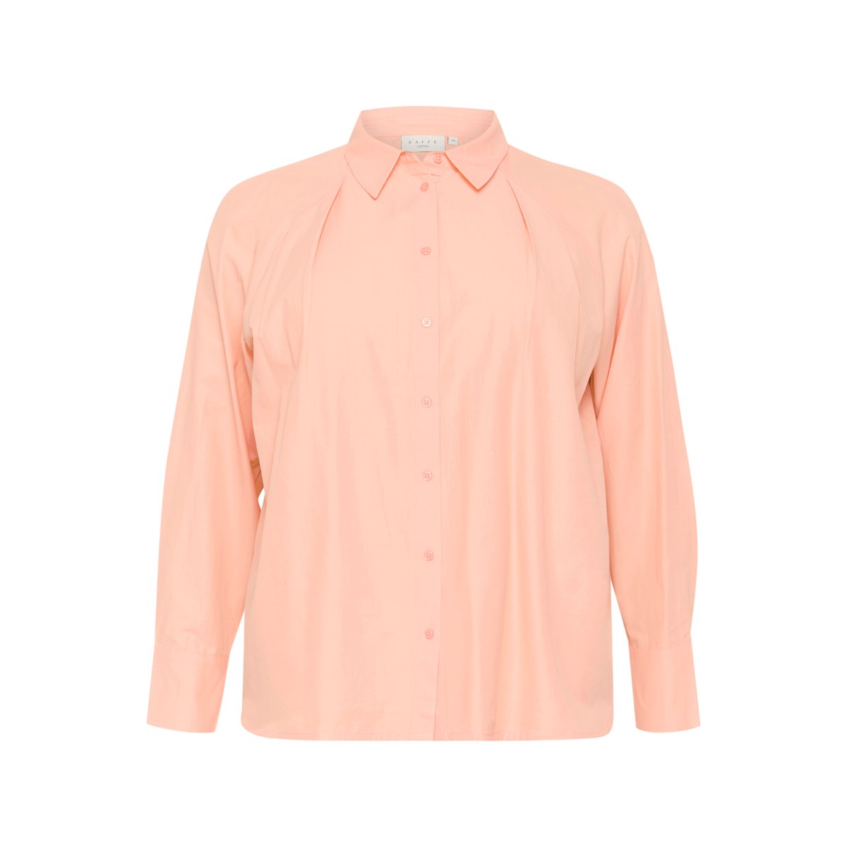 Long sleeved shirt orange peach nectar, KAFFE CURVE