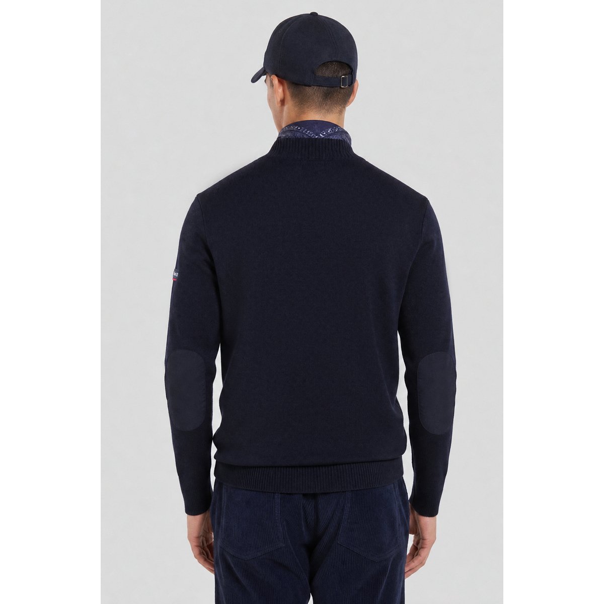 Cardigan en laine et acrylique ERDEVEN rich navy, ARMOR-LUX