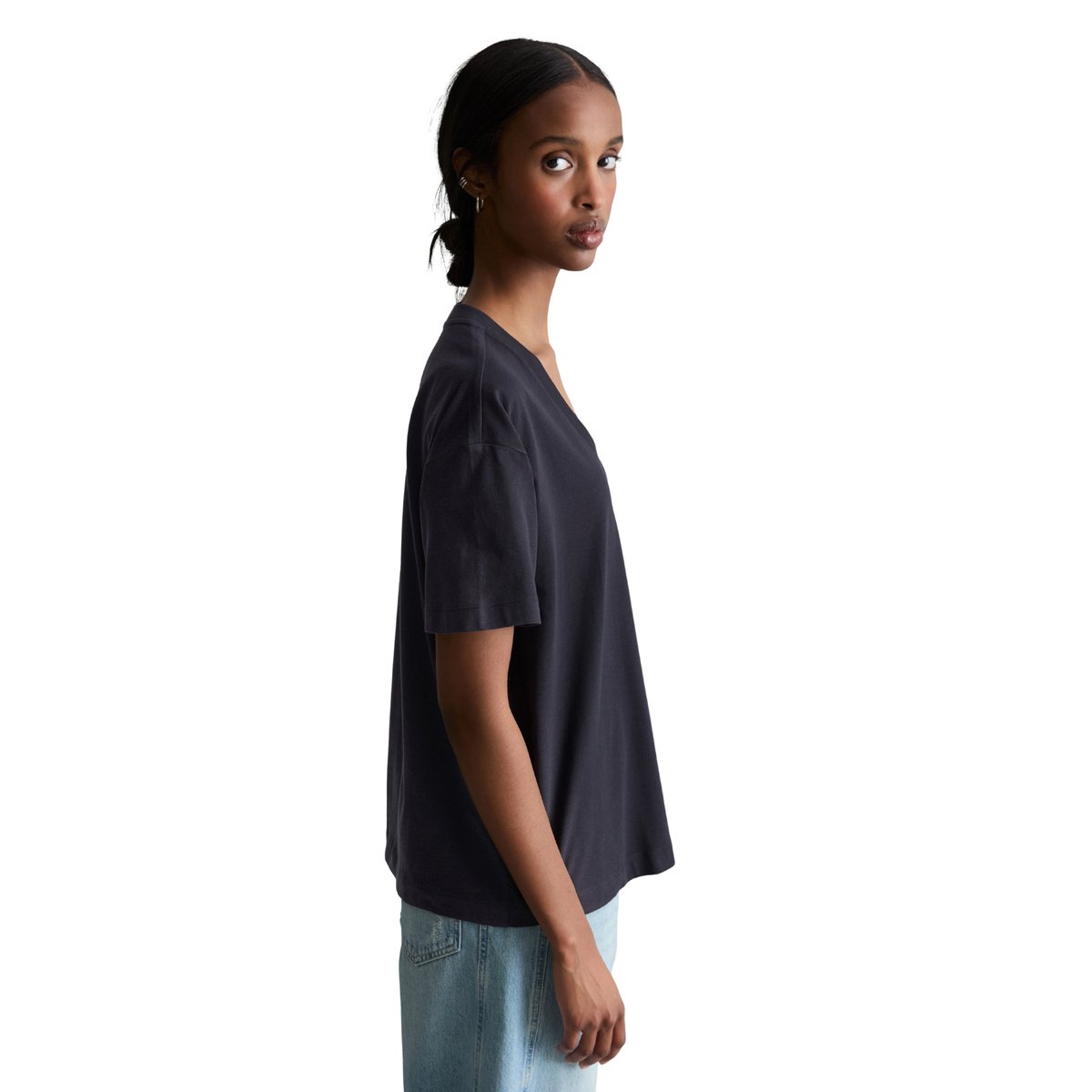 T-shirt DfC regular en jersey simple de coton bleu foncé, MARC O’POLO DENIM