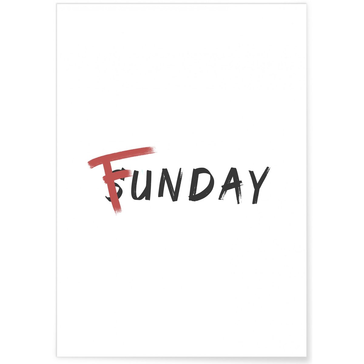 Affiche Funday blanc, L'AFFICHERIE
