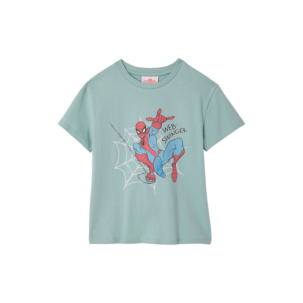 T-shirt Spiderman bleu grisé, VERTBAUDET