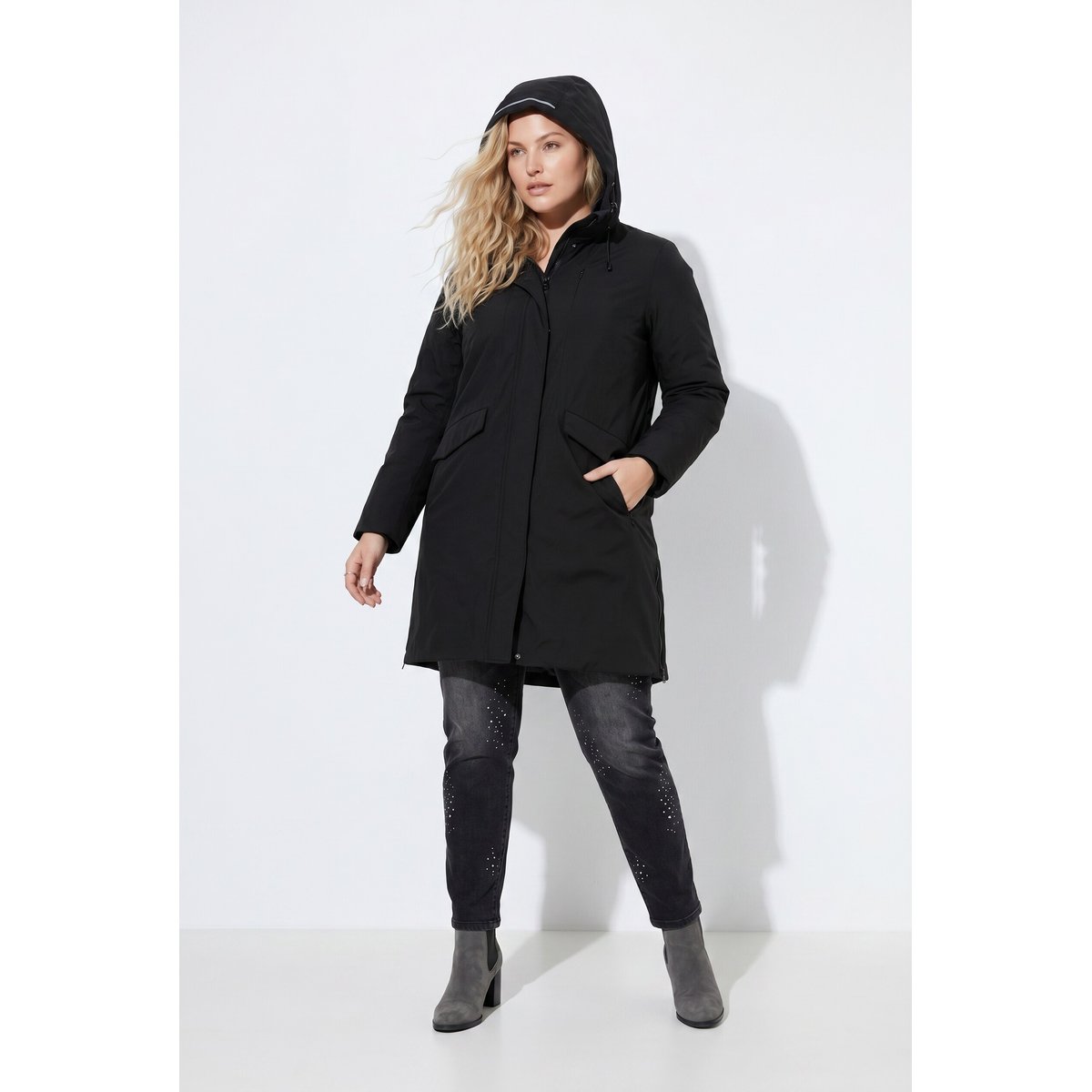 Veste technique HYPRAR à capuche noir, ULLA POPKEN