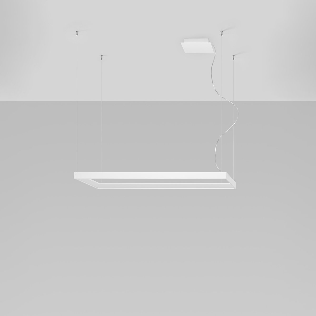 Lustre Aluminium Blanc LED 1 Tuula blanc, EDEN