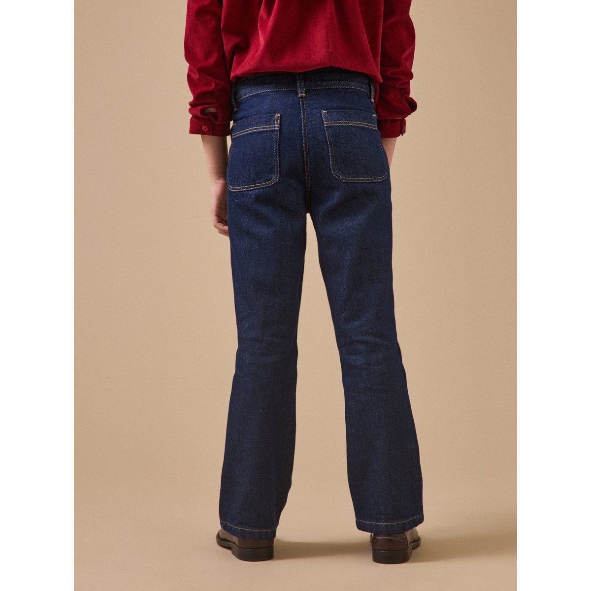 Pantalon flare denim denim brut, CYRILLUS