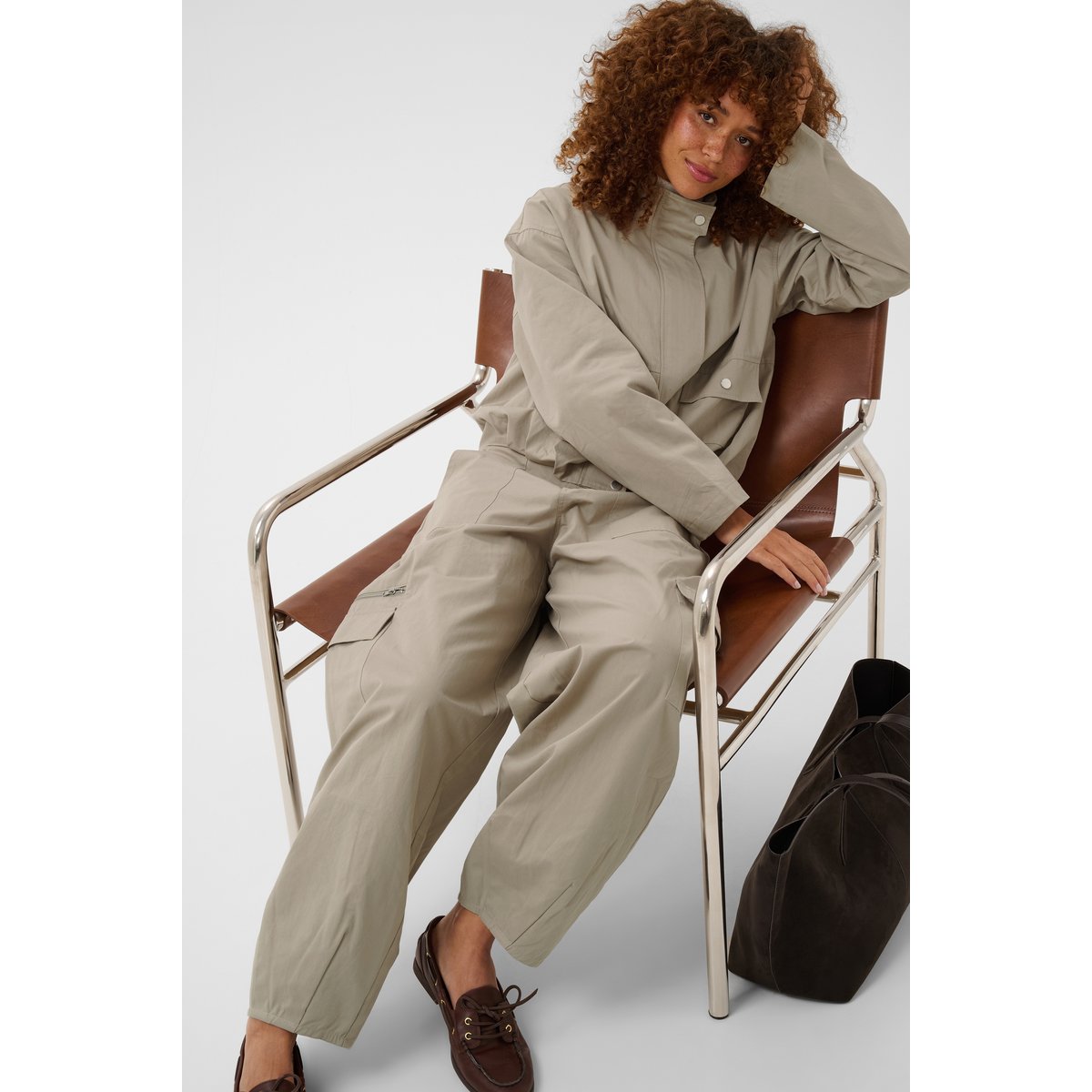 Pantalon casual gris seneca rock, KAFFE