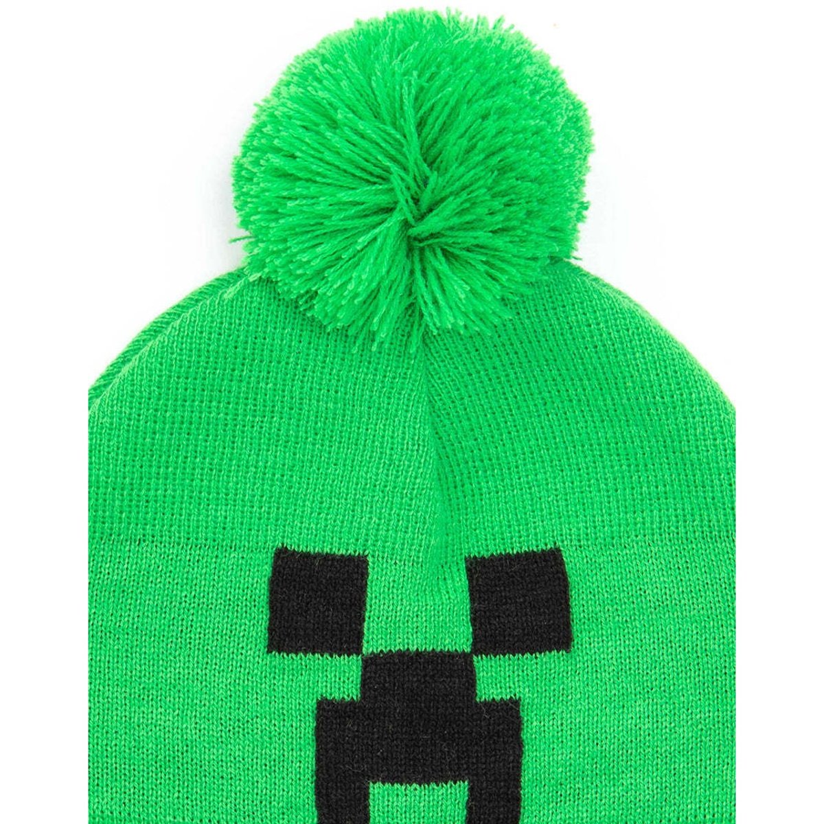 Ensemble bonnet et gants vert / noir, MINECRAFT