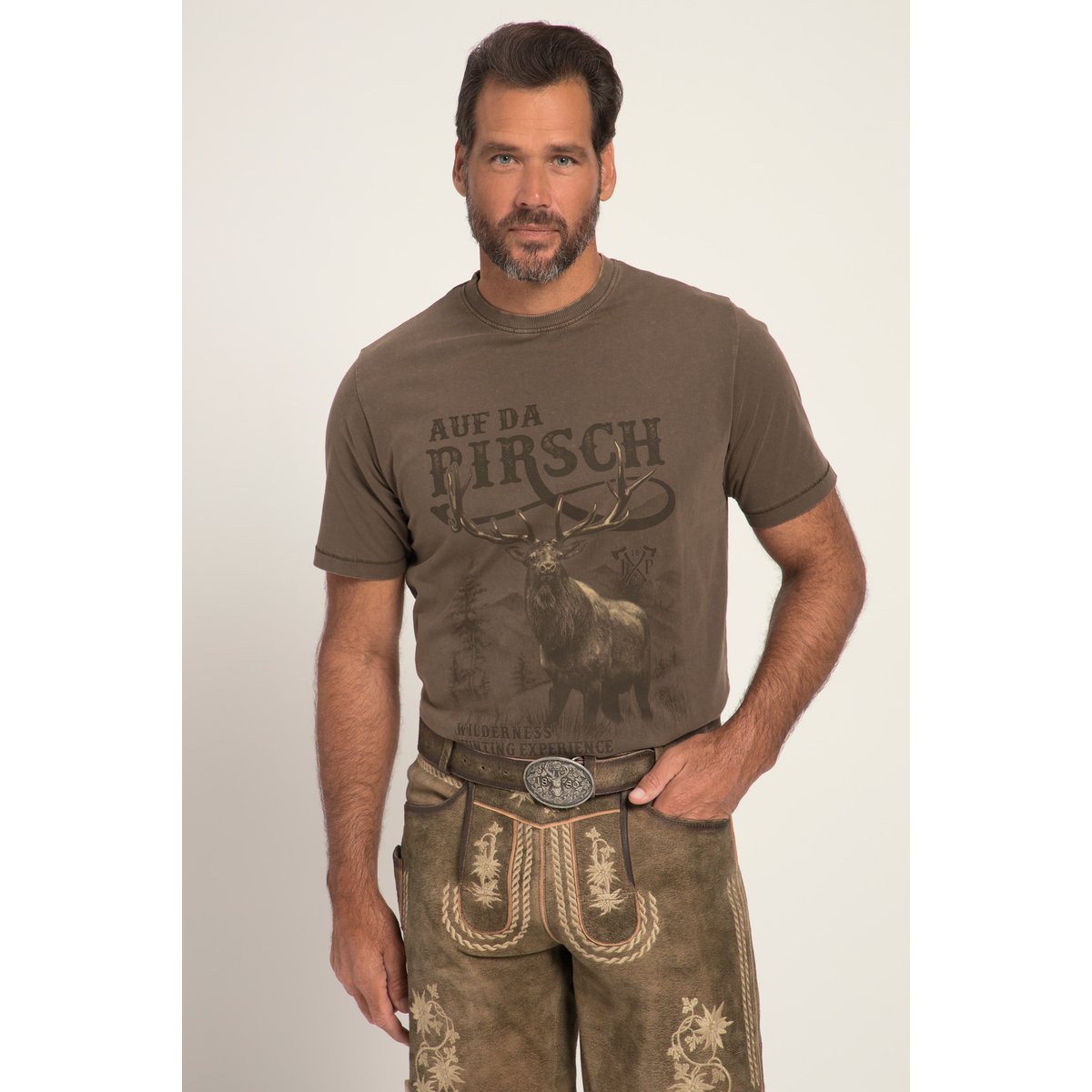T-shirt à manches courtes brunâtre, JP1880