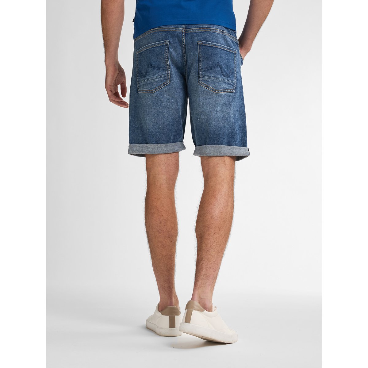 Short en denim bullseye sail bleu vintage blue, PETROL INDUSTRIES