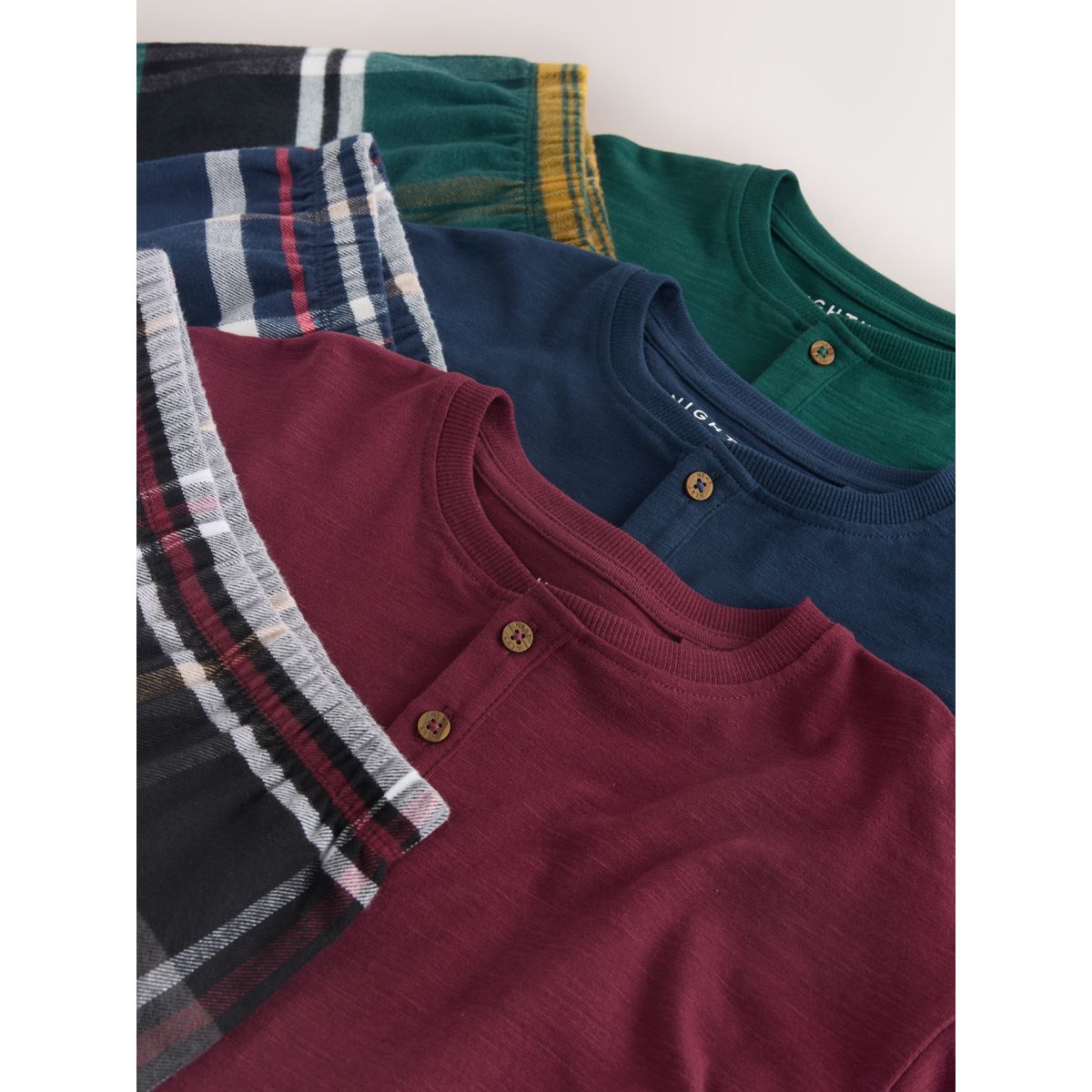 Pyjamas tissés à carreaux, lot de 3 multi-couleurs, NEXT