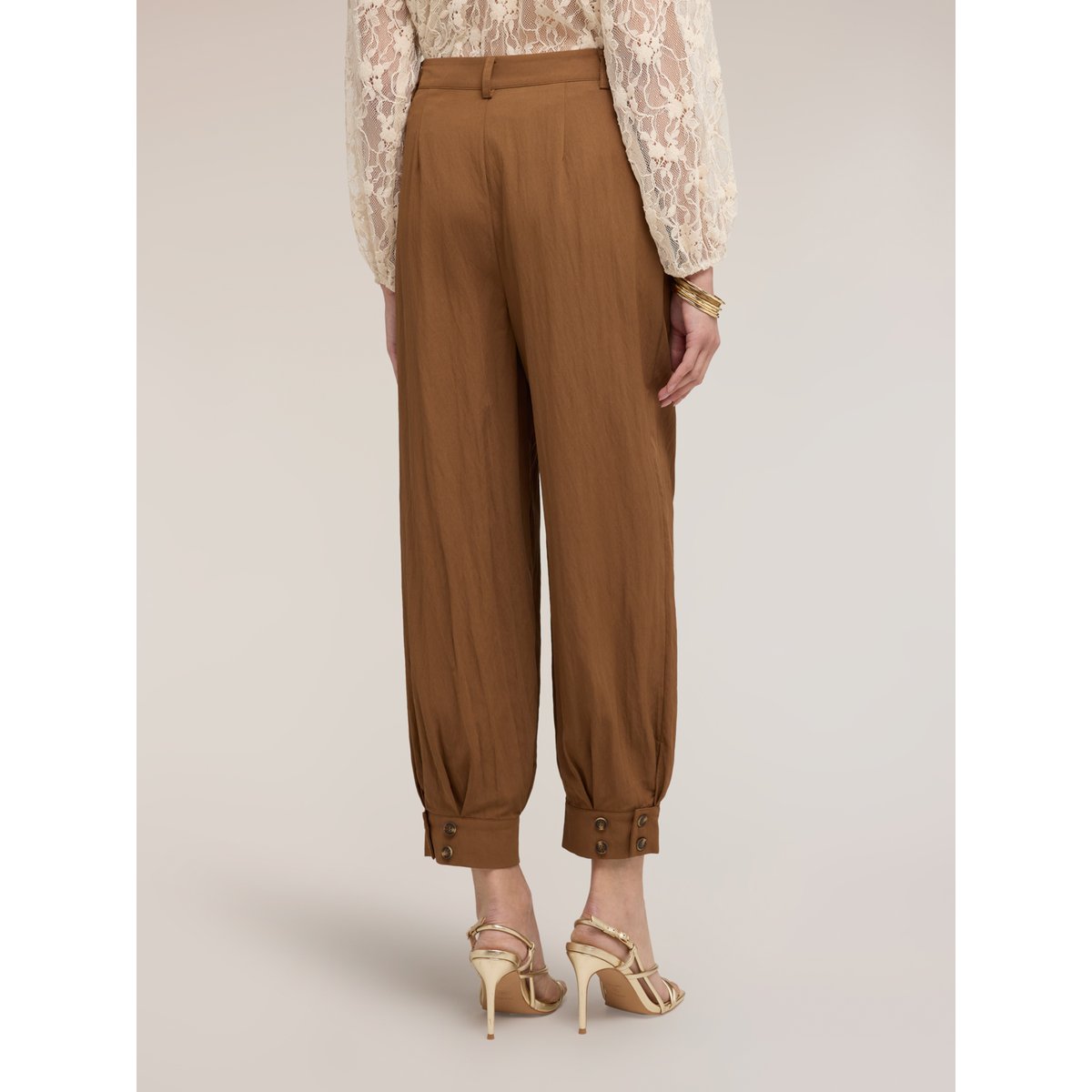 Pantalon avec poignet au bas marron, MOTIVI