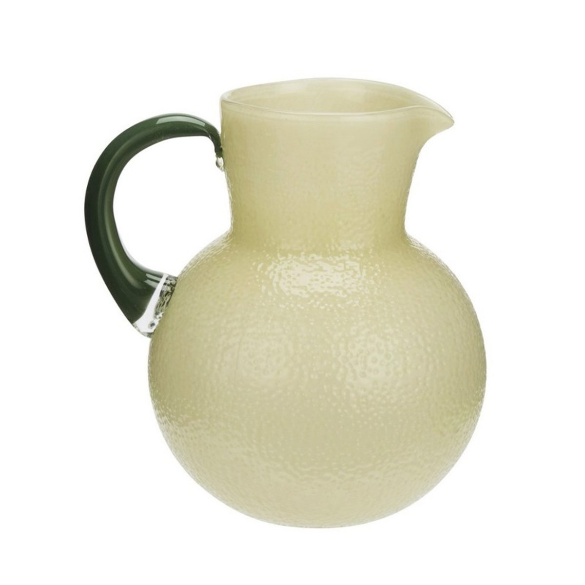 Carafe à eau verre soufflé jaune clair, MADAM STOLTZ