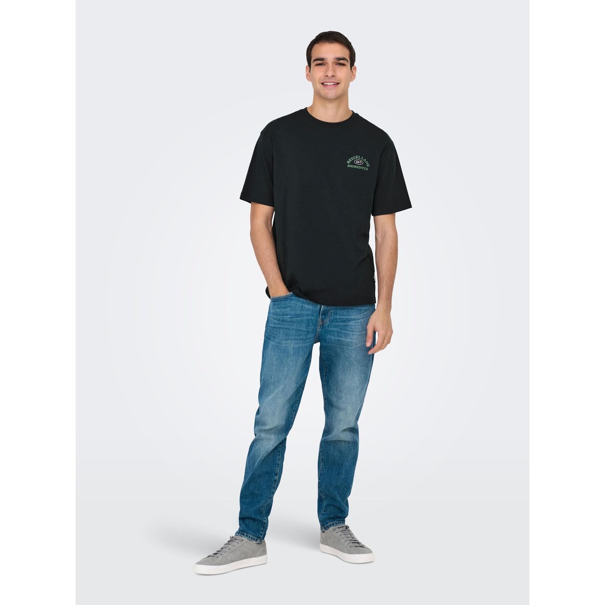 T-Shirt jet black, ONLY & SONS