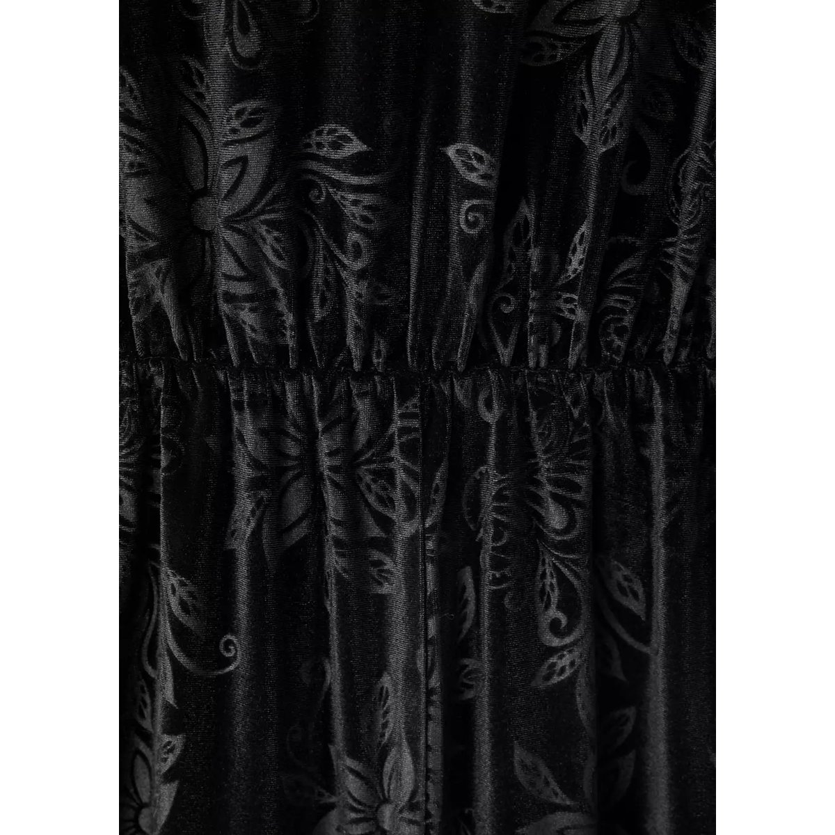 Combinaison velours à fleurs noir, MANGO KIDS