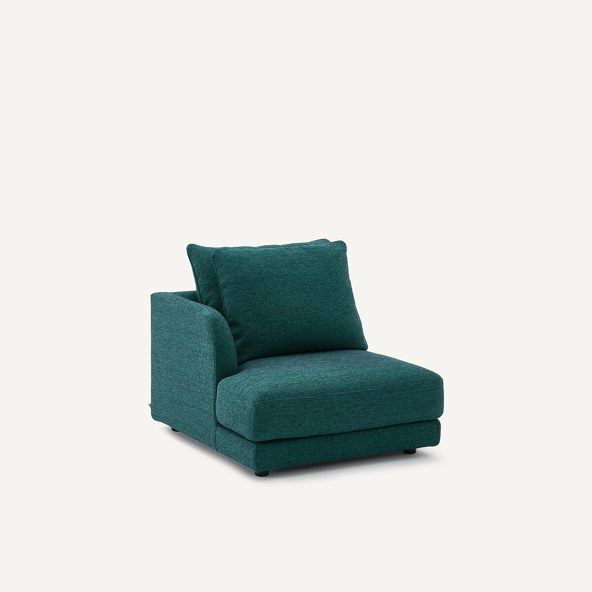 Linkes Sofa-Halbmodul, kombinierbar, aus meliertem Stoff, TIBERIO dunkelgrün, AM.PM