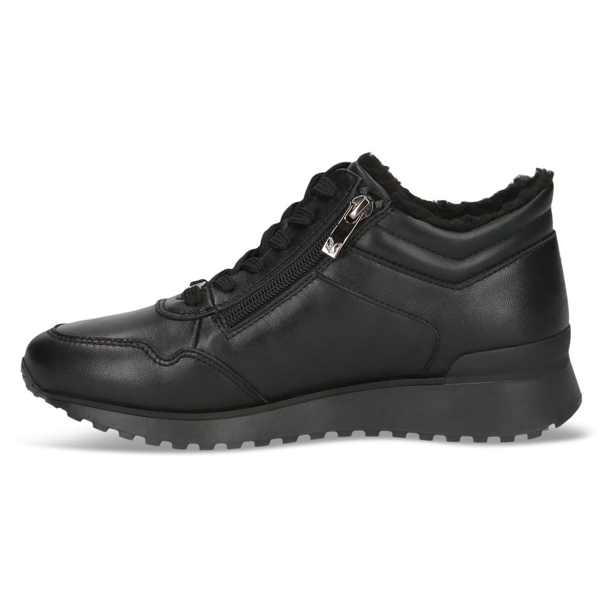 Basket en cuir noir nappa, CAPRICE