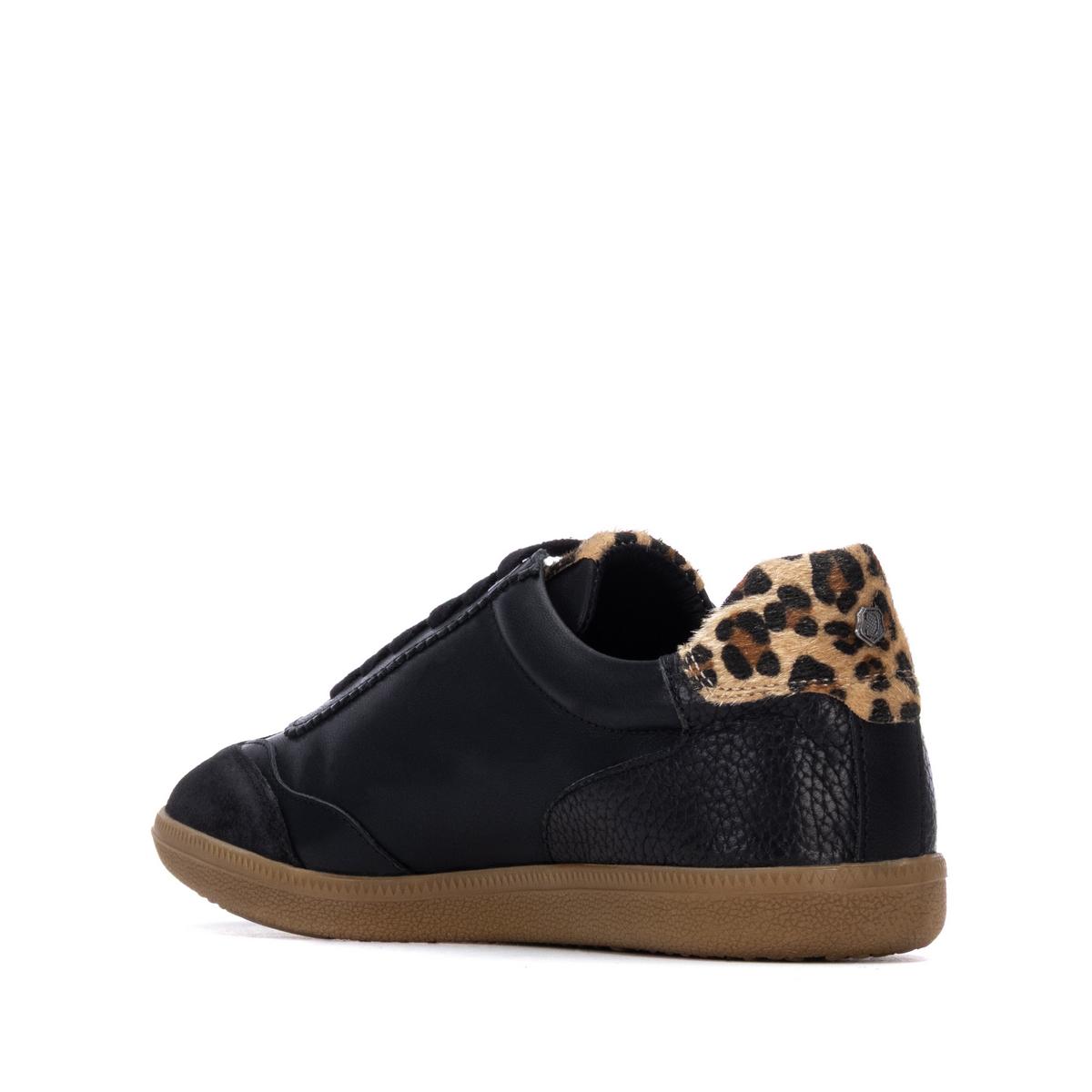 Baskets Plaine Lacets noir, CARMELA