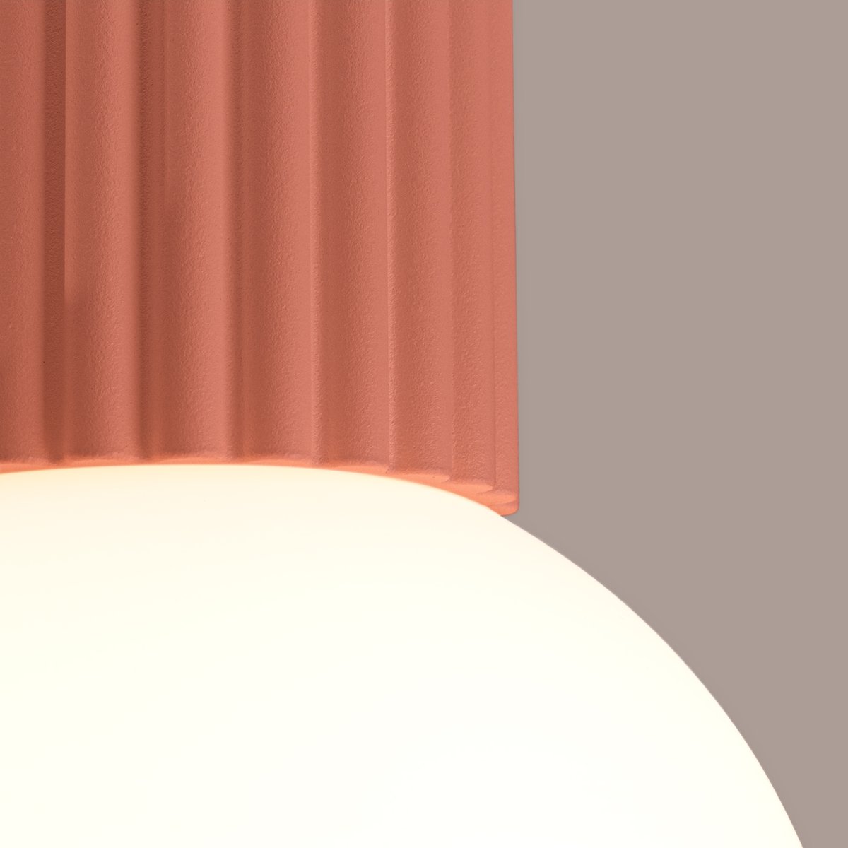 Plafonnier Aluminium Pêche G9 1 Halo rose, EDEN