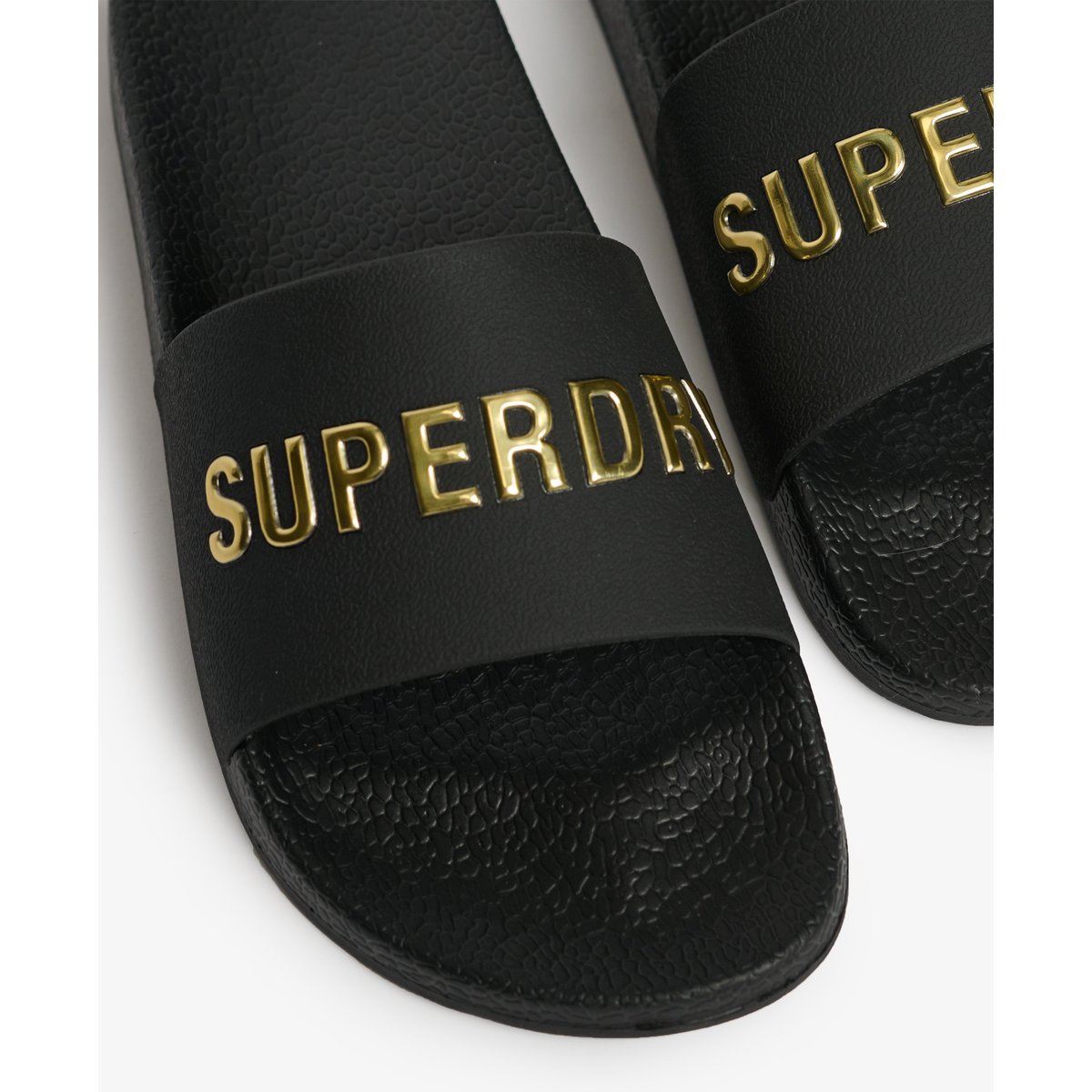 Claquettes de Piscine Métallisées Premium noir/doré, SUPERDRY